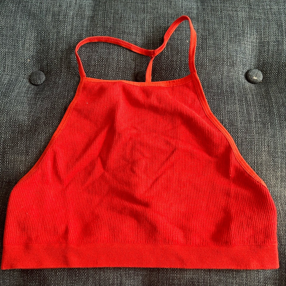 Urban Outfitters Red Halter Bra